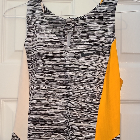 Nike Women's Tennis Dress - Black, White, and Orange - Picture 2 of 5